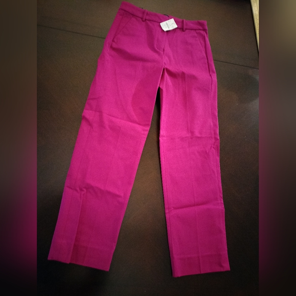 NWT Size 4 Pink Kallie J. Crew Straight Pants